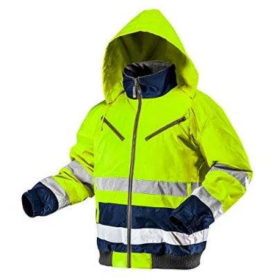Afbeelding van NEO TOOLS waterdichte geïsoleerde werkjas voor heren of set met broek, geel, maat S 3XL zeer warm, van duurzaam 300D Oxford weefsel,