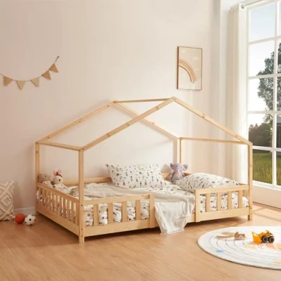 Afbeelding van Kinderbed Treviolo met uitvalbeveiliging 140x200 cm houtkleurig