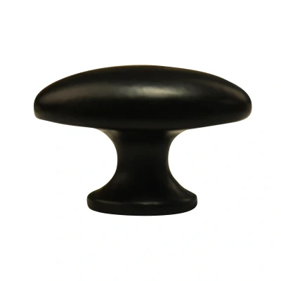 Afbeelding van Good in Style Kastdeurknop zwart ovaal 60 mm