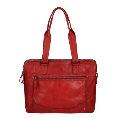 Afbeelding van Bear Design Cow Lavato Laptopschoudertas rood III