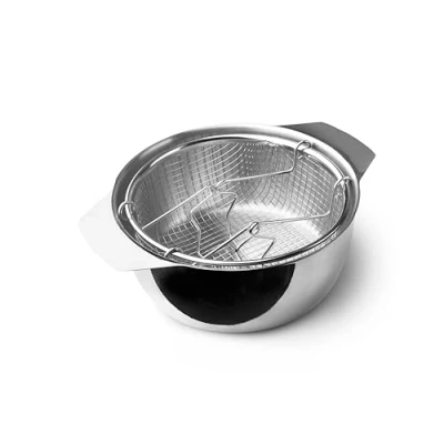 Afbeelding van IBILI Friteuse met mand en deksel, inductie, 20 cm, roestvrij staal, geschikt voor inductie