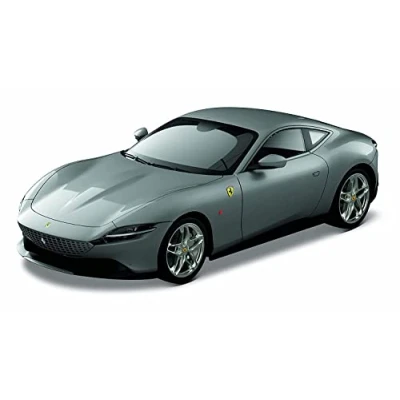 Afbeelding van Bburago Ferrari Roma: miniatuurauto in schaal 1:24, Race &amp; Play serie, beweegbare deuren, zilver (18 26029S)