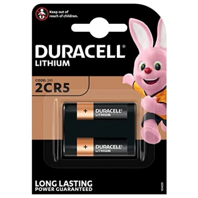 Afbeelding van Duracell fotobatterij 2CR5 Ultra Lithium 6 volt met enkele blister van 1400 mAh