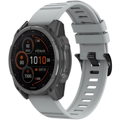 Afbeelding van imoshion QuickFit® Stripe Siliconenbandje Geschikt voor de Garmin Watch 22 mm aansluiting Sand