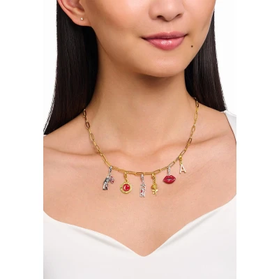 Afbeelding van Thomas Sabo Damesbedel in zilver, paar omarmd 925 sterling zwart, koud glazuur 2069 664 10, één maat
