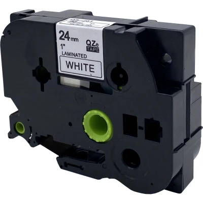 Afbeelding van DULA Brother Compatible label tape Tze 251 1 cassette P Touch Zwart op wit 24mm x 8m