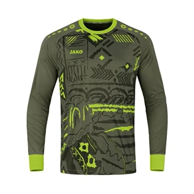 Afbeelding van JAKO Keepershirt Tropicana Kaki/fluogroen