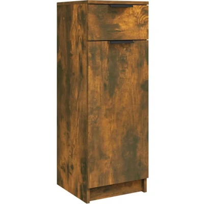 Afbeelding van vidaXL Badkamerkast 32x34x90 cm bewerkt hout gerookt eikenkleurig