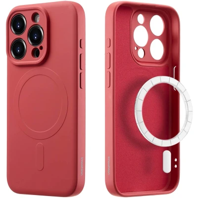 Afbeelding van imoshion Hoesje Geschikt voor iPhone 15 Pro Siliconen Color Backcover MagSafe roze