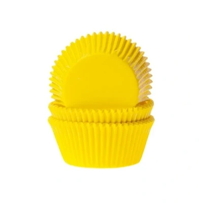 Afbeelding van Cupcake Cups HoM Geel 50x33mm. 50st.