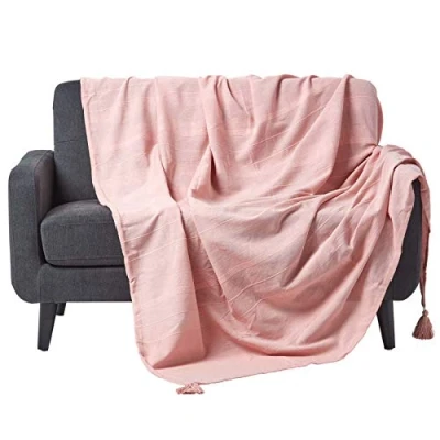 Afbeelding van Homescapes Rajput sprei, 100% katoen, roze, 150 x 200 cm