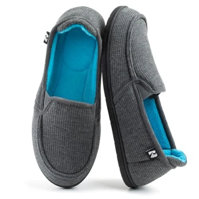 Afbeelding van RockDove Tweekleurige pantoffels met capuchon en uitneembare binnenzool voor dames, Donkergrijs