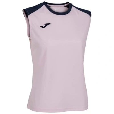 Afbeelding van Joma Eco Championship T shirt voor dames, roze/marineblauw