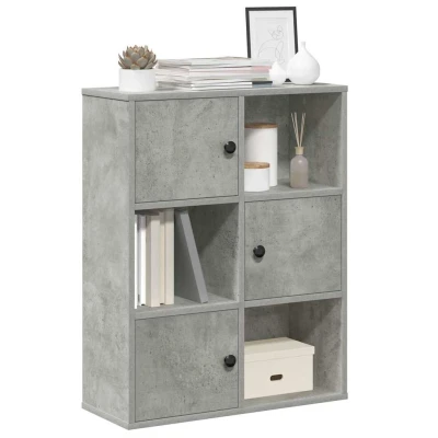 Afbeelding van vidaXL Boekenkast 60x24x76,5 cm bewerkt hout betongrijs