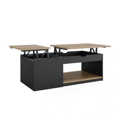 Afbeelding van Vicco Salontafel Avela, Zwart/Sonoma, 110 x 54 cm