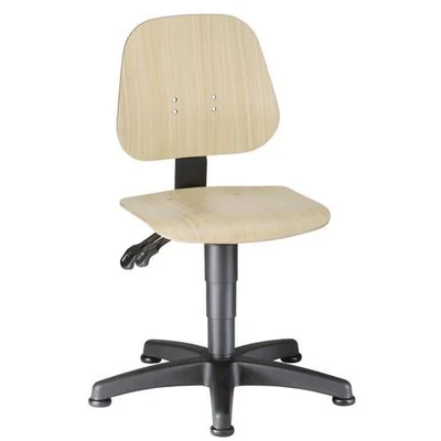 Afbeelding van Werkdraaistoel 9650, kunstleer, glijders, zwart