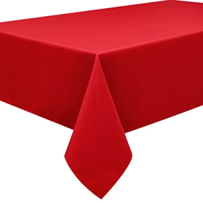 Afbeelding van Vierkant tafelkleed textiel 180 x cm, kleur naar keuze rood