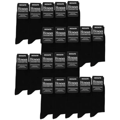 Afbeelding van Occulto Zwarte herensokken, 10 30 stuks (model: Herman)