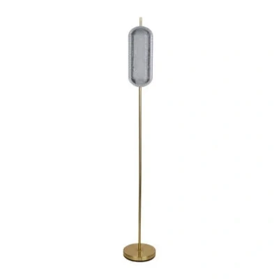 Afbeelding van Capsule LED vloerlamp, messingkleurig, ijzer, acryl