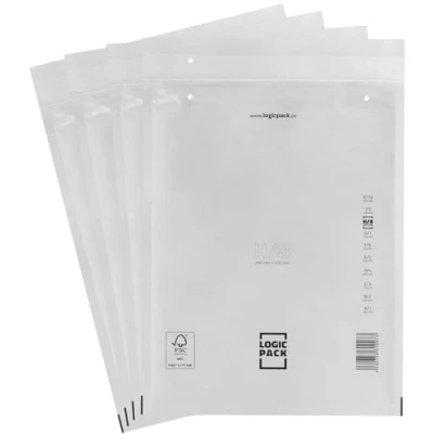 Afbeelding van LOGIC PACK Lot de 100 Enveloppe Bulle enveloppes matelassées H8 290 x 370 mm protection pour expédition, blanches autocollantes, le format DIN B4