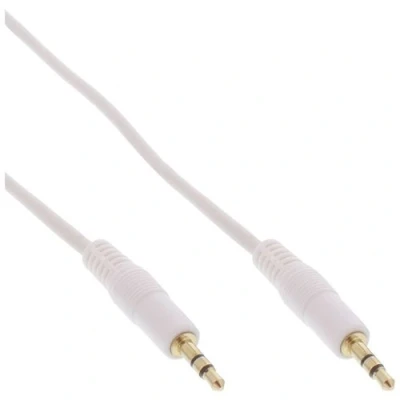 Image de Câble audio inline® prise jack stéréo 3,5 mm vers blanche / or 2m