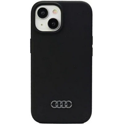 Afbeelding van Audi Silicone Back Case Geschikt voor Apple iPhone 15 (6.1&quot;) Zwart