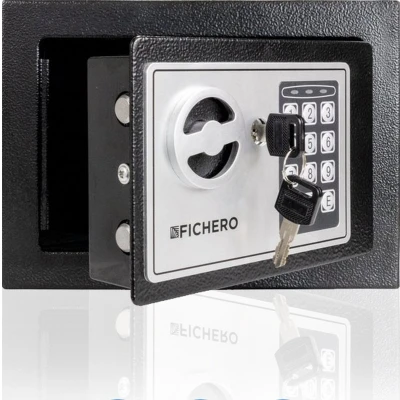 Afbeelding van Fichero Elektronische Kluis Kluisje met Cijferslot Geldkluis 17 x 23 cm 4,5 L Zwart