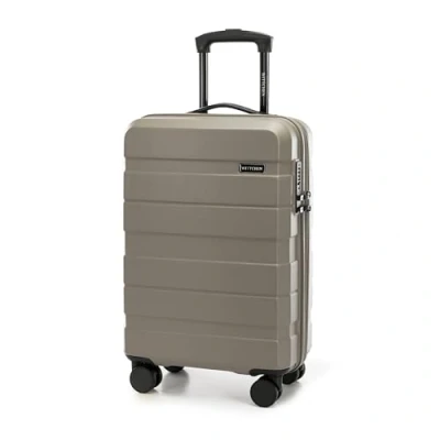 Image de WITTCHEN COMODO Valise de Voyage Bagage à Main Cabine Rigide en ABS Valises Soute 4 roulettes Serrure TSA Or