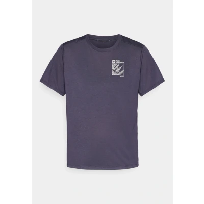 Afbeelding van Jack Wolfskin Vonnan Graphic Sport Tshirt, Dames, Maat: Medium, Explore graphite