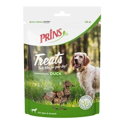 Afbeelding van Prins Treats Hondensnacks Eend 120 g Geschikt Voor Alle Rassen