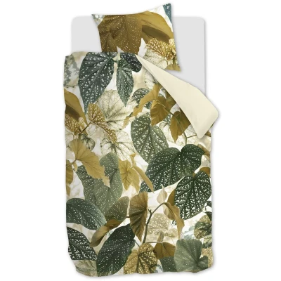 Afbeelding van Beddinghouse Begonia dekbedovertrek Eenpersoons 140x200/220 Olijfgroen