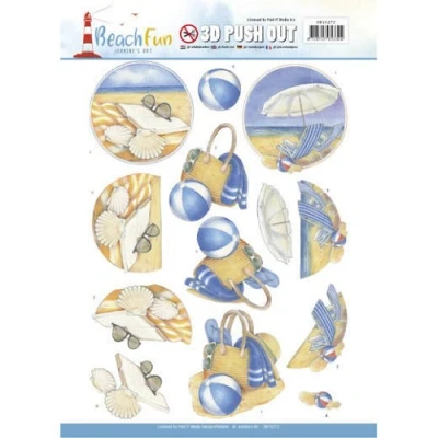 Afbeelding van 3D Push Out Jeanine`s Art Beach Fun Relax