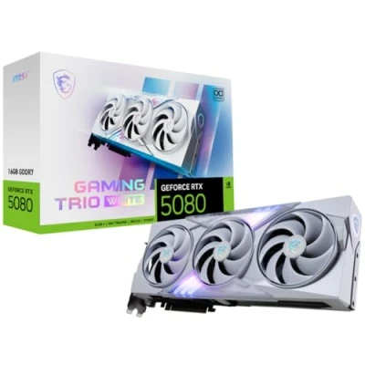 Image de GeForce MSI RTX 5080 GAMING TRIO OC White 16 Go GDDR7 DLSS 4