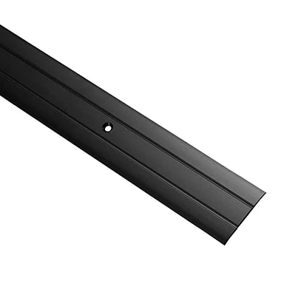 Afbeelding van Gedotec aluminium opschroefbaar overgangsprofiel Overgangsrail voor vloeren Lengte : 90 cm. Breedte: 37 mm, zwart, compensatieprofiel geperforeerd, 1 stuk, drempel