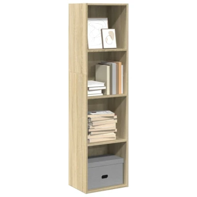Afbeelding van Boekenkast 40x30x152 cm bewerkt hout sonoma eikenkleurig