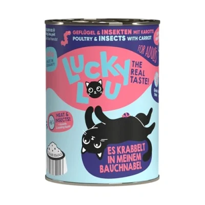 Afbeelding van LuckyLou Cat Life Stage Adult Blik 6x400g Gevogelte &amp; Insecten
