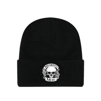 Afbeelding van Grindstore Memento Mori Skull muts, zwart, één maat, zwart.
