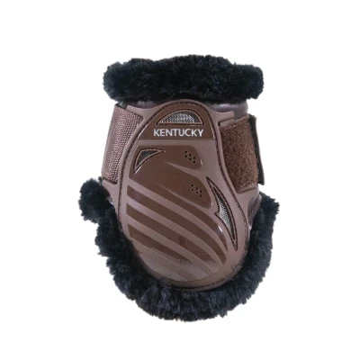 Image de Kentucky Protège Boulets Young Horse Vegan Sheepskin Marron/Noir M