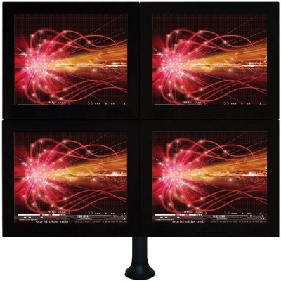 Afbeelding van Neomounts FPMA D700D4 Monitor tafelbeugel 4 voudig 48,3 cm (19) 76,2 (30) Zwart In hoogte verstelbaar, Kantelbaar, Zwenkbaar, Roteerbaar