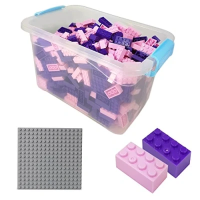 Afbeelding van Katara 1827 Set met 520 bouwstenen, compatibel Lego Sluban, Papimax, Q bricks, voor bouwspellen, plaat en doos, paars roze