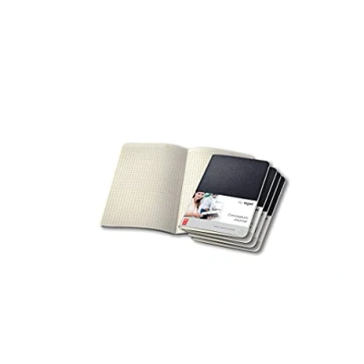 Afbeelding van SIGEL Conceptum CO864 notitieboek, A6, 64 geruite pagina&#039;s, van duurzaam papier, zwart, 5 stuks