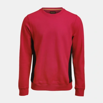 Afbeelding van Jobman 5402 Roundneck Sweatshirt 65540220 Rood/Zwart