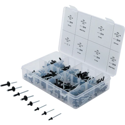 Afbeelding van BGS Popnagel assortiment aluminium 3,2 4,8 mm 200 delig