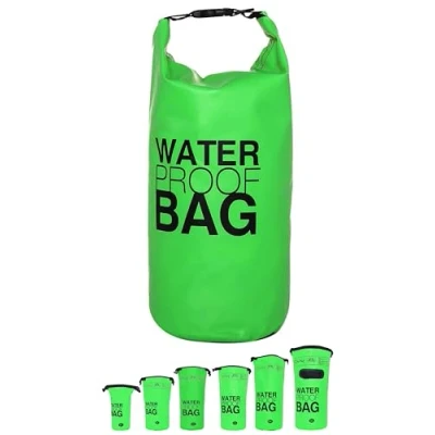 Afbeelding van DonDon Outdoor dry bag, waterdicht, hoogwaardig, voor het opbergen van je waardevolle spullen kajakken, boottochten, raften, vissen, zwemmen, kamperen en wandelen, groen, 30 liter