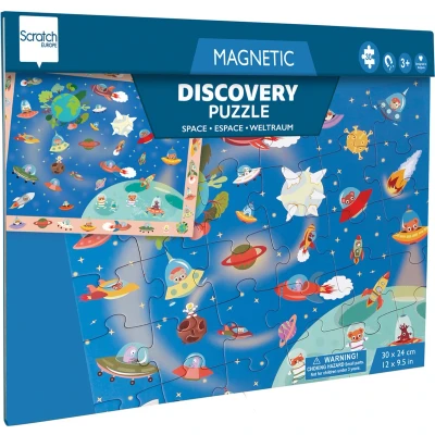 Afbeelding van Scratch europe magnetisch puzzelboek ruimte 30st