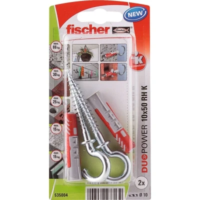 Afbeelding van Fischer plug Duopower met ronde haak 10x50mm (Per 2 stuks)