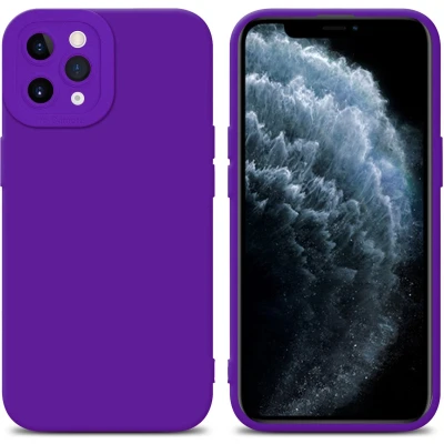 Afbeelding van Cadorabo Hoesje geschikt voor Apple iPhone 11 PRO MAX in Fluid DONKER PAARS Beschermhoes gemaakt van flexibel TPU silicone Cover Case