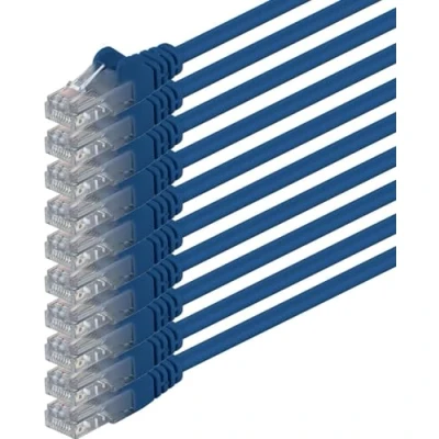 Afbeelding van Cat6 0,25 m blauw 10 stuks ethernetkabel Gigabit LAN netwerkkabel RJ45 kabel patchkabel 1000 Mbit compatibel met CAT5 Cat5e CAT7 CAT8