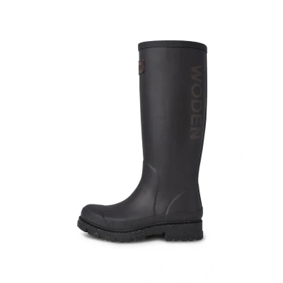 Afbeelding van Woden Regenlaarzen, Dames, Maat: 38, Black Gevulkaniseerd rubber