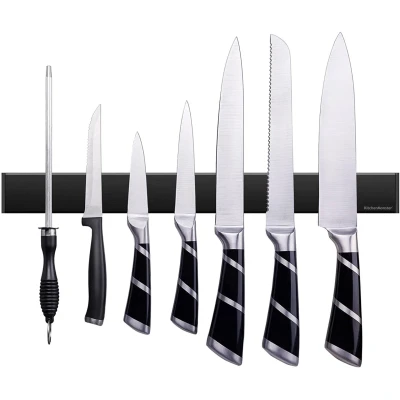 Afbeelding van KitchenMonster® Messenmagneet 40cm zwart